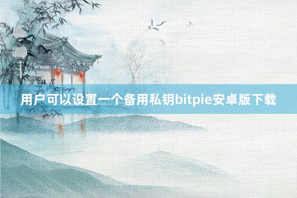 用户可以设置一个备用私钥bitpie安卓版下载