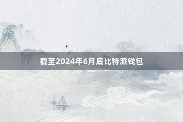 截至2024年6月底比特派钱包