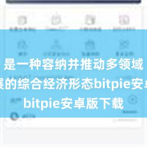 是一种容纳并推动多领域协调发展的综合经济形态bitpie安卓版下载