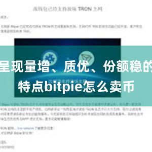 呈现量增、质优、份额稳的特点bitpie怎么卖币