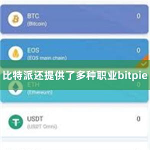 比特派还提供了多种职业bitpie