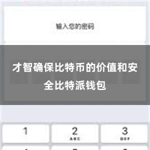 才智确保比特币的价值和安全比特派钱包