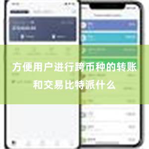 方便用户进行跨币种的转账和交易比特派什么